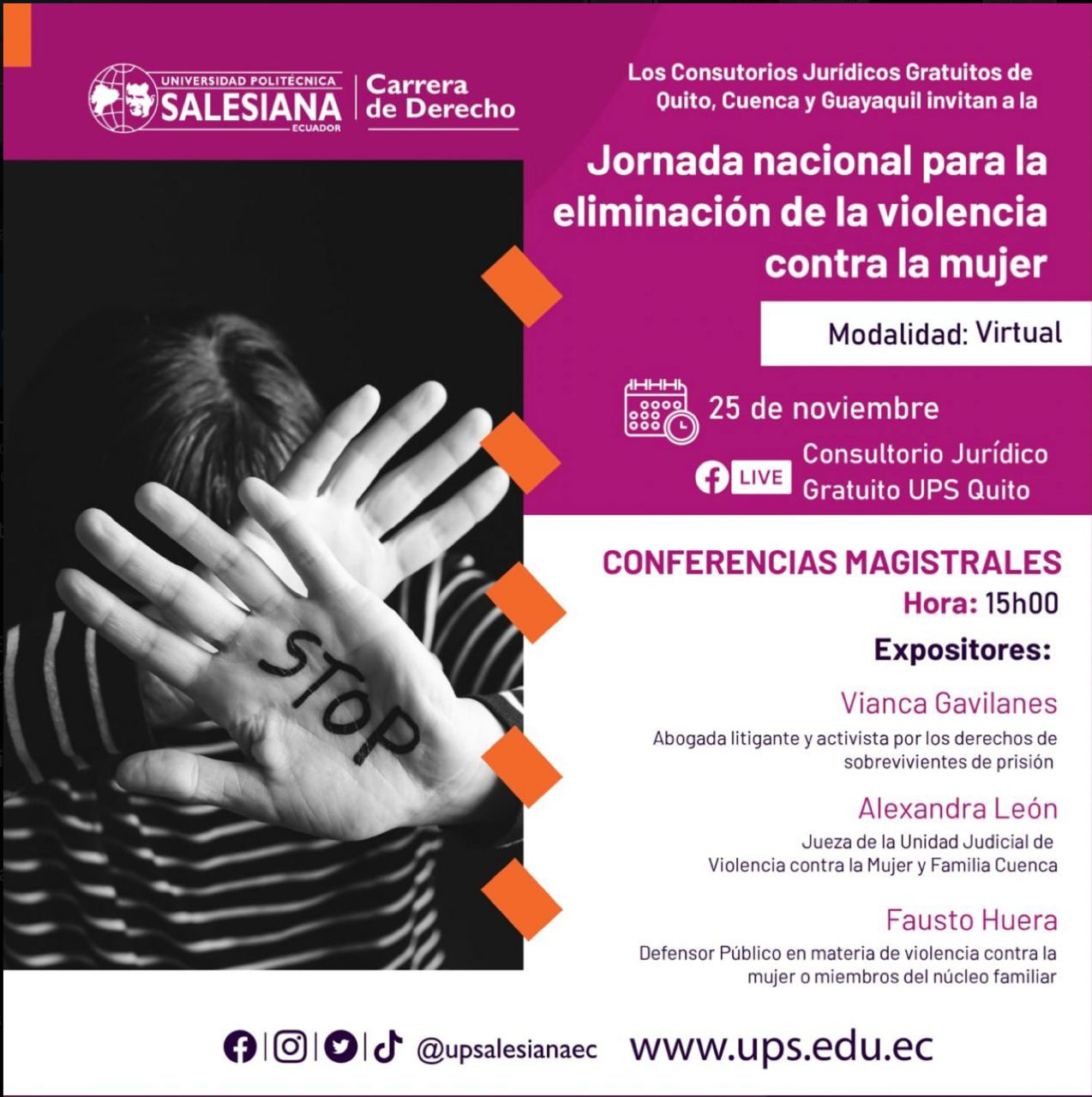 Jornada nacional para la eliminación de la violencia contra la mujer ...